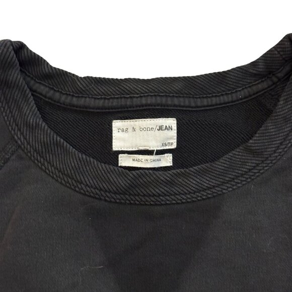 Rag & Bone Black Short Sleeve T-Shirt Dress | Black Distressed | Size XS - Picture 3 of 5